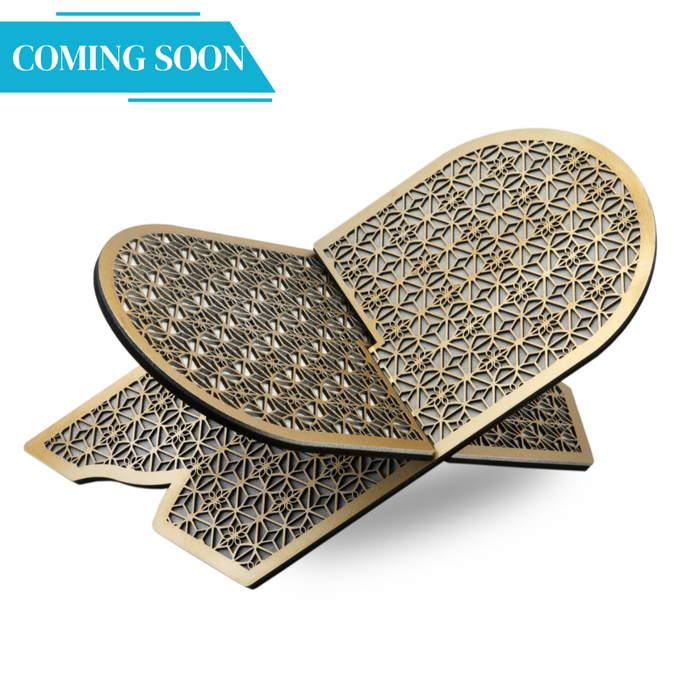 Oval Motif Laser Cut Quran Stand